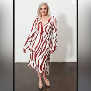 Charli zebra wrap dress US 10